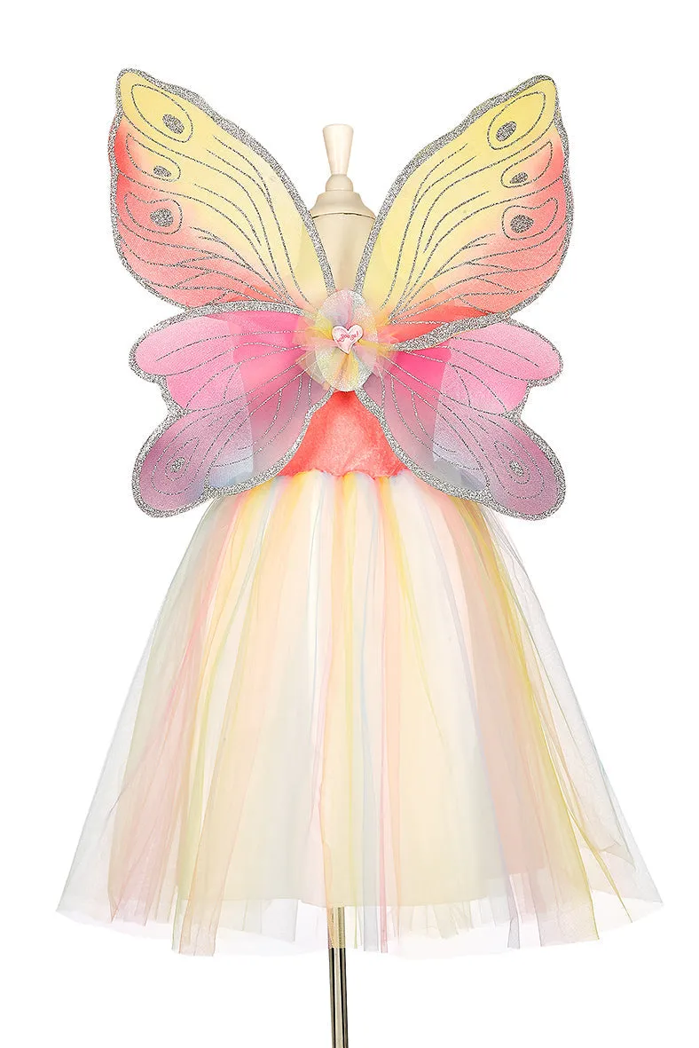 Indoor Sport Concentration aid Valerie Fairy Costume ?C Dress and Wings Set (multicolor) - Role-Play for Children (2 sizes)