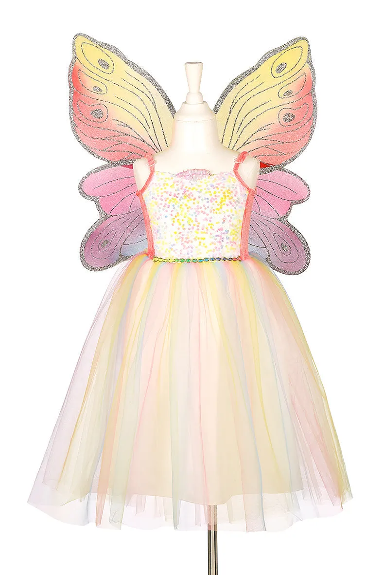 Counting Practice Water Protect Valerie Fairy Costume ?C Dress and Wings Set (multicolor) - Role-Play for Children (2 sizes)