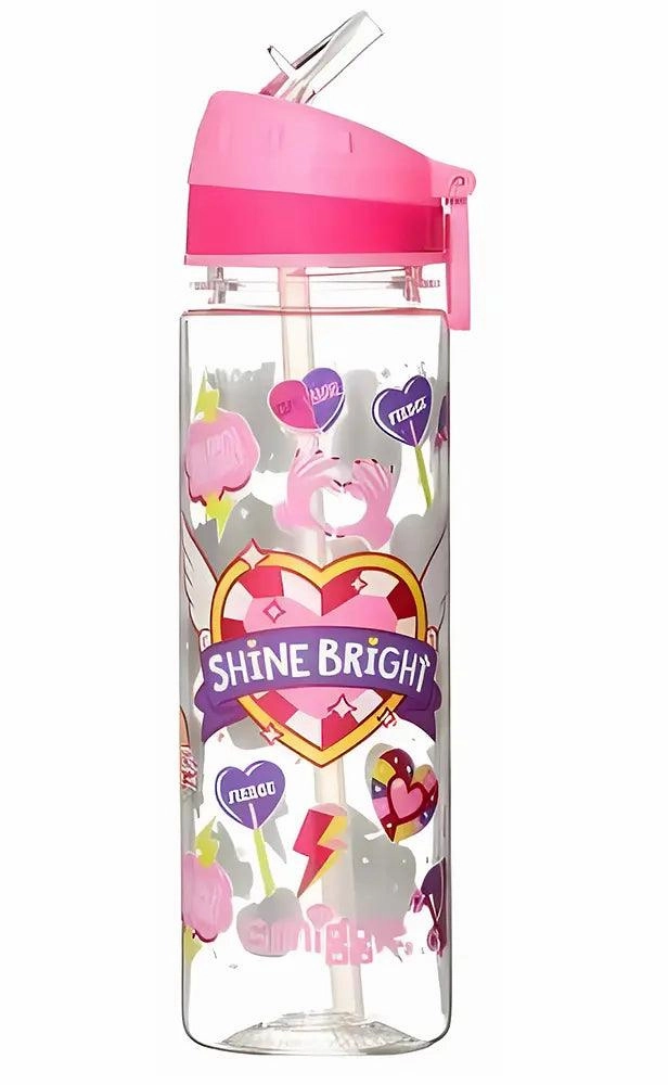 Atomic Nucleus SMIGGLE Express Water Drink Bottle with Flip Top Spout, Heart Print