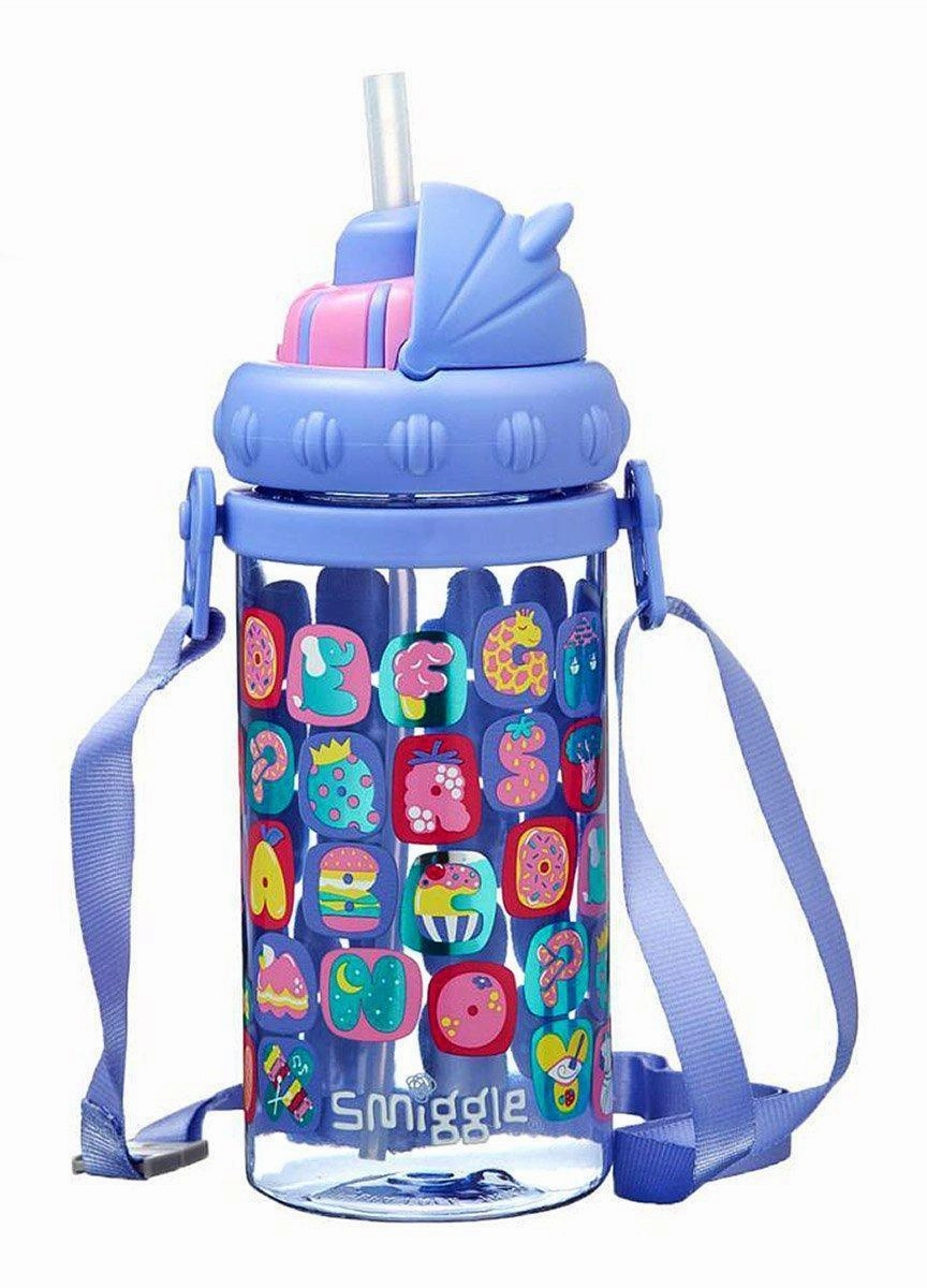 Recognition Earn Labor SMIGGLE Topsy Teeny Tiny Drink Bottle With Strap - Purple