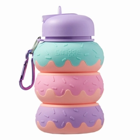 SMIGGLE Doughnut Silicone Squash Drink Bottle Cooperation Skill