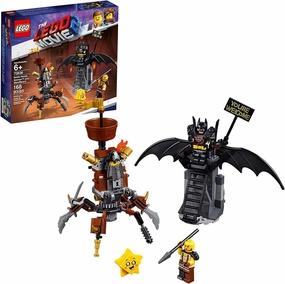 LEGO BATMAN 70836 LEGO THE MOVIE 2 Battle Ready Batman and MetalBeard Building Kit Gymnastics Texture Feeling