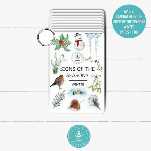 Card game Tower Stacking PLR Flash Cards, Winter Signs - Explorer