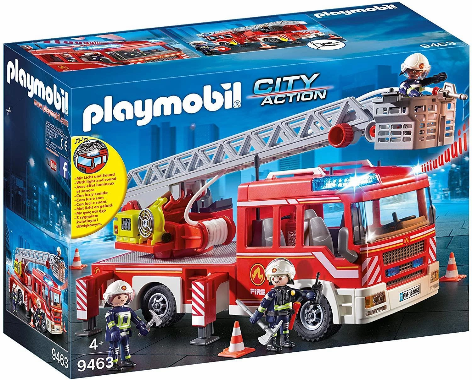 Slide Companion Movie Set Playmobil 9463 Fire Ladder Unit Playset