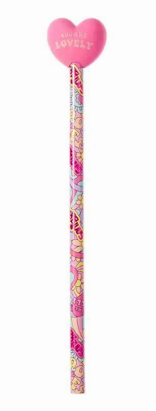 SMIGGLE Tops Eraser Pencil - Heart Pink Dispersion Effect