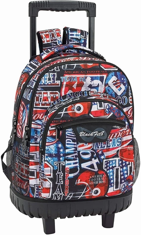 Blackfit8 Super Bowl School Bag With Trolley 45cm Alphabet Toy Scientific Genius