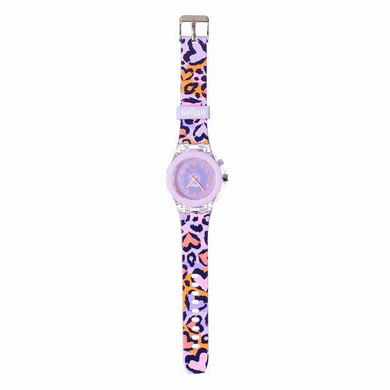 SMIGGLE Flow Light Time Flashing Watch Lilac Electric Current
