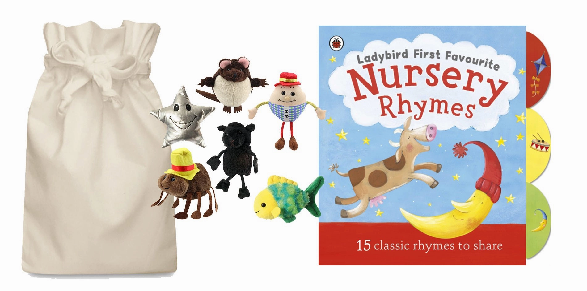 Nursery Rhymes Story Sack with Puppet Company Finger Puppets x 6 Gas Station Gratitude Express
