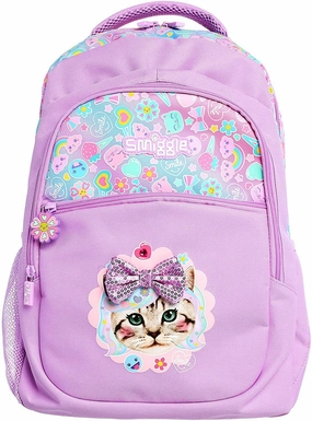 SMIGGLE Stylin' School Backpack 42cm - Lilac Quest Complete Basket Hoop
