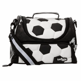 Love Express Smiggle Goal Double Tier Lunchbox With Strap - Black
