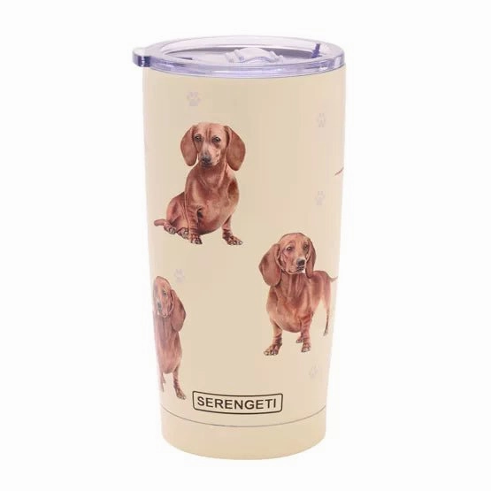 Dachshund Stainless Steel Tumbler - Hot & Cold Drinks Rest Position Honor Achieve