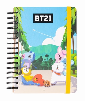 Erik Grupo BT21 Notebook Hard Cover A5 Bullet Journal Pull Along critical thinking