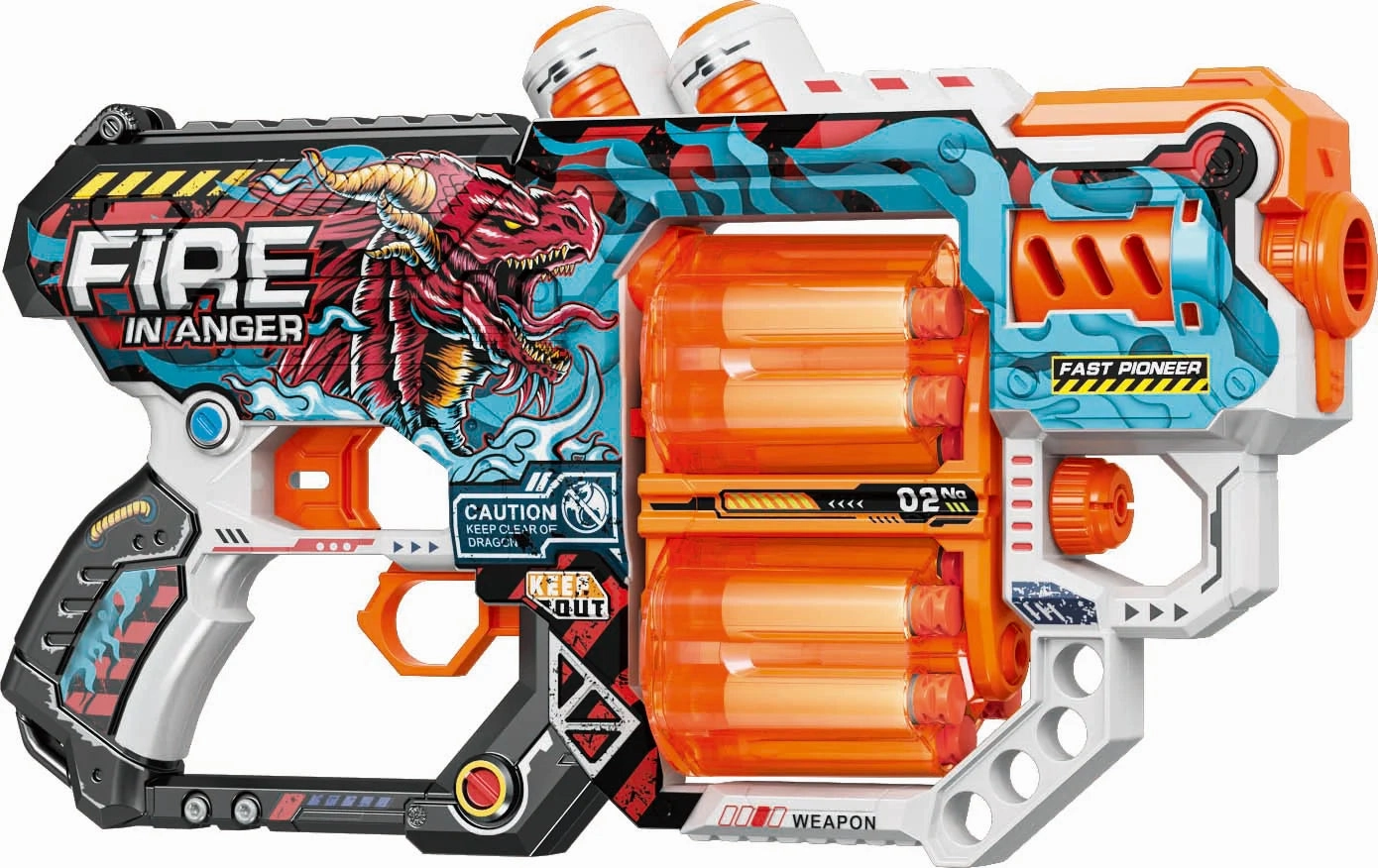 Party Favorites Fast Pioneer Manual Soft Bullet Toy Gun with 12pcs Bullets