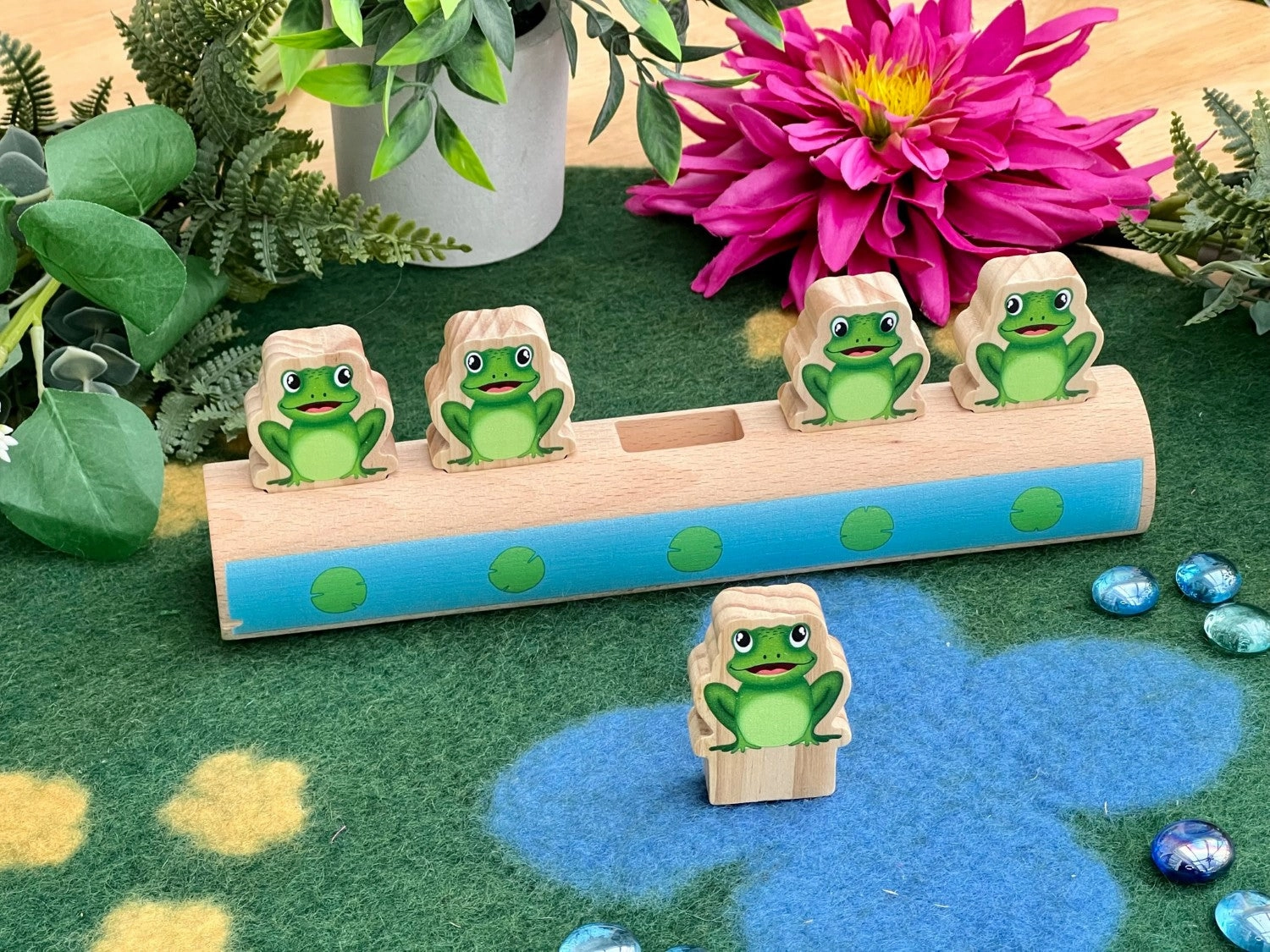 Video game Five Frogs on a Log Counting Resource