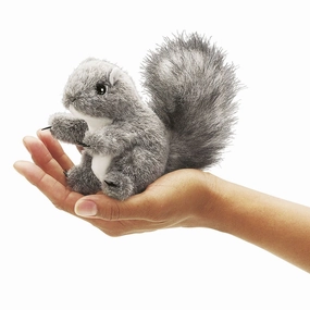 Awareness Expand Folkmanis Mini Grey Squirrel Finger Puppet