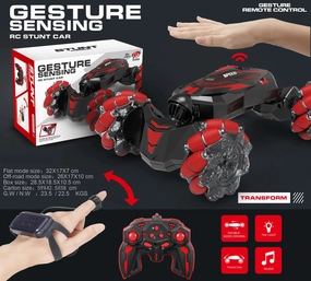 Data Structure Gesture Sensing RC Transforming Stunt Car - Assorted Colours