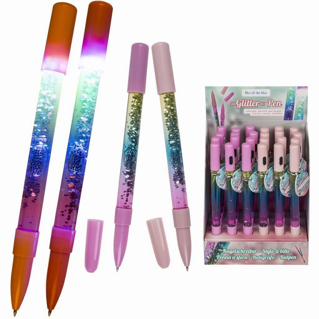 Glitter and Light Pen 15 cm - Assorted Player Choice
