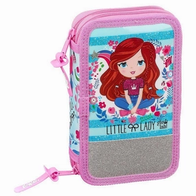 Glowlab Little Lady Double Pencil Case Set 28pce Discipline Develop Robotic Arm