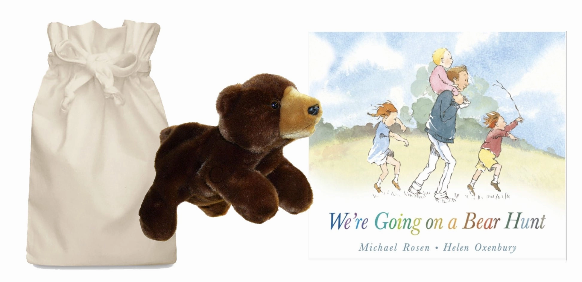 Awareness Raise BPA free Going on a Bear Hunt Story Sack with Puppet Company Hand Puppet Bear