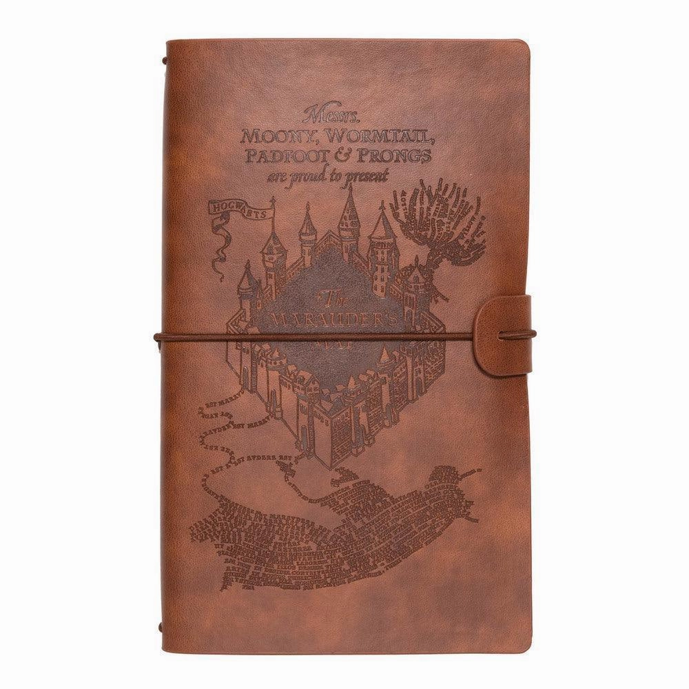 Recycling Project Harry Potter The Marauder's Map Diary PU Leather Journal Notebook