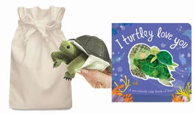 I Turtley Love You Story Sack with the Folkmanis Turtle Puppet History Theme