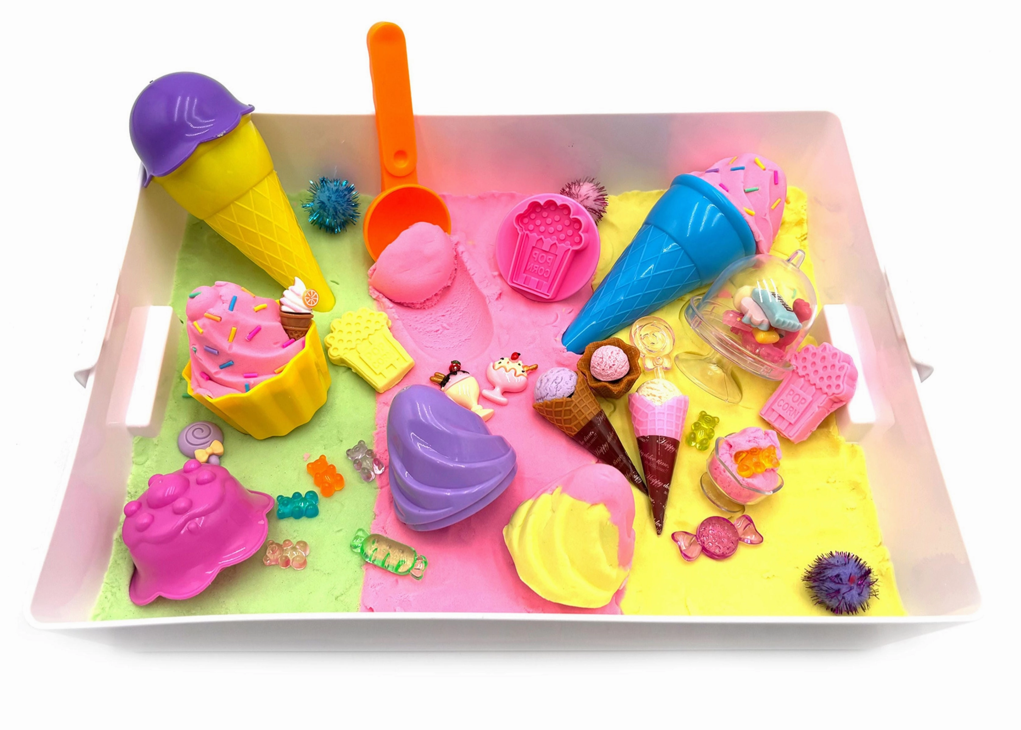 Ice Cream Sensory Kinetic Sand Bin Conditional Statement