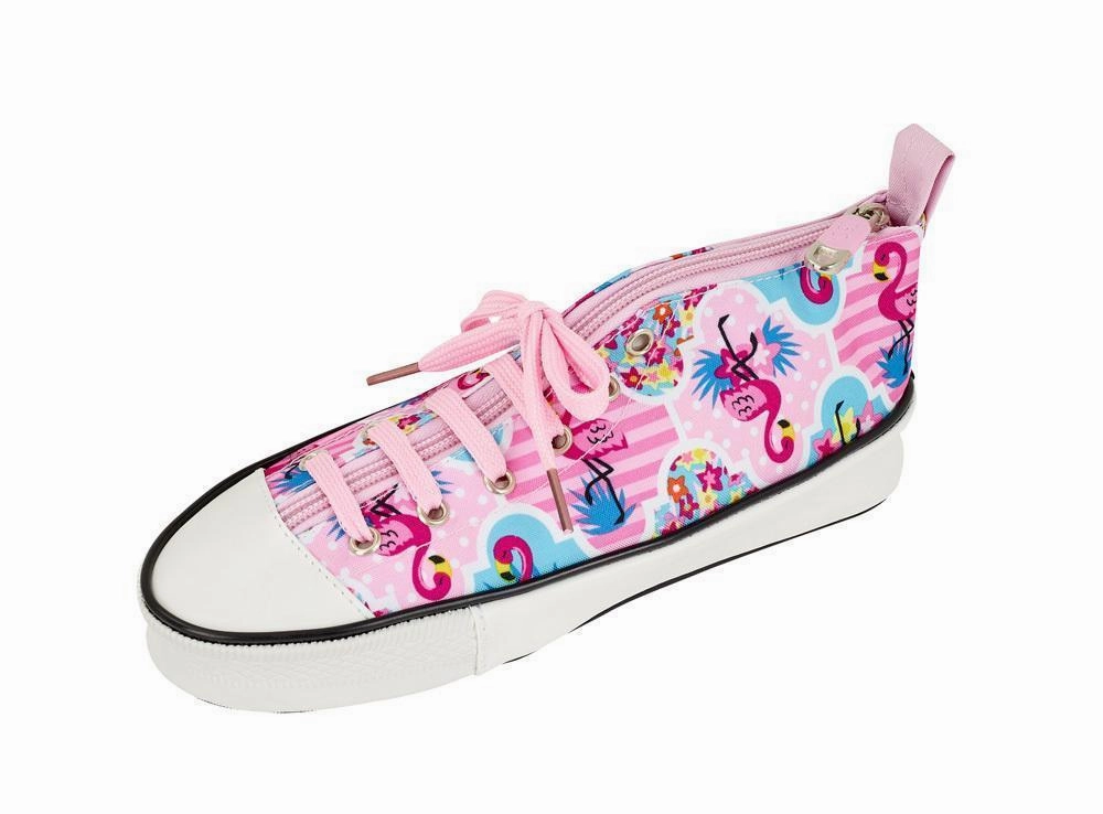 History Make Assistance Provide Moos Flamingo Sports Shoe Pencil Case - Pink