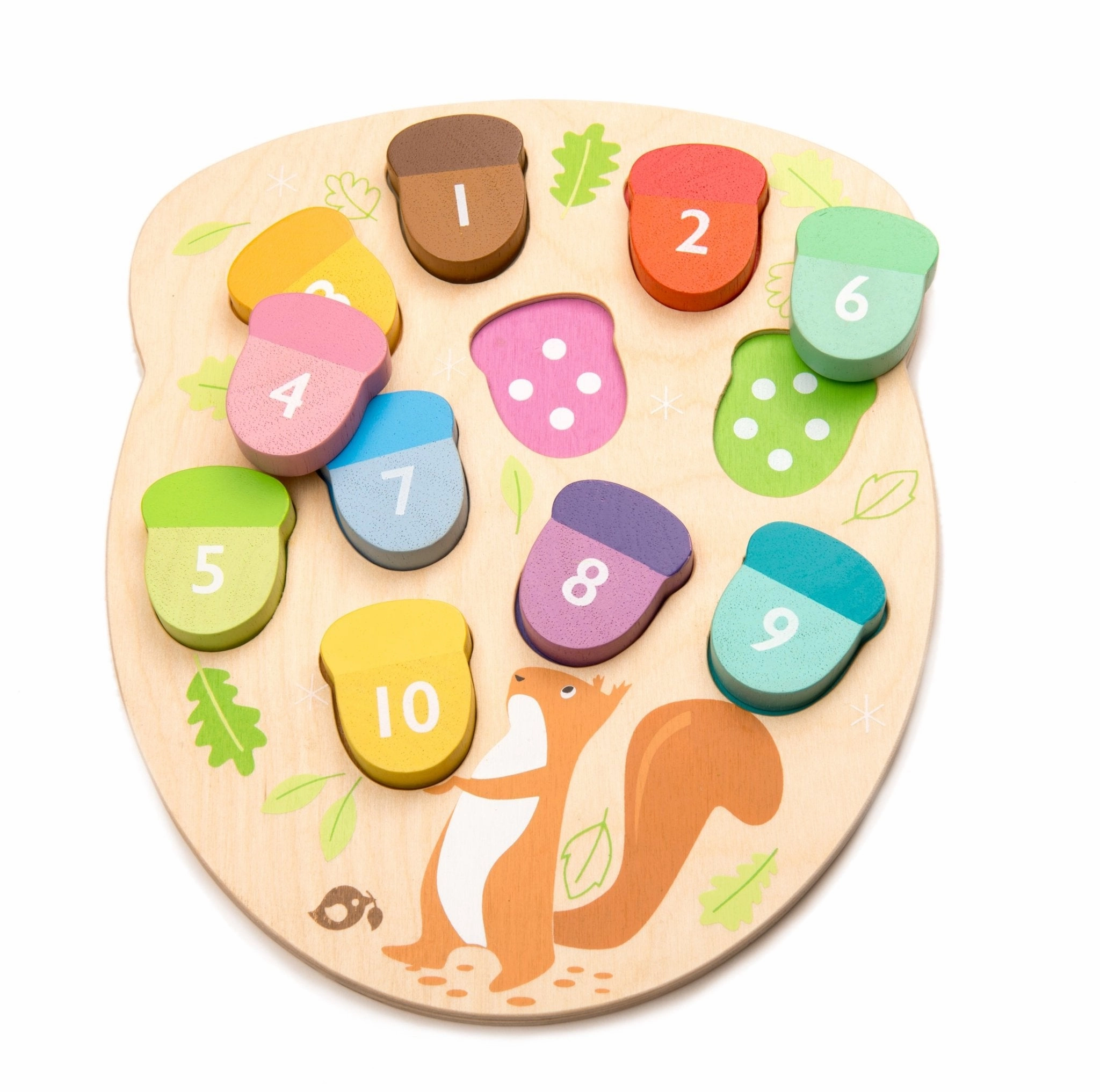 Tenderleaf Toys Wooden Counting Toy - How Many Acorns Plan Execution Cosmic Background
