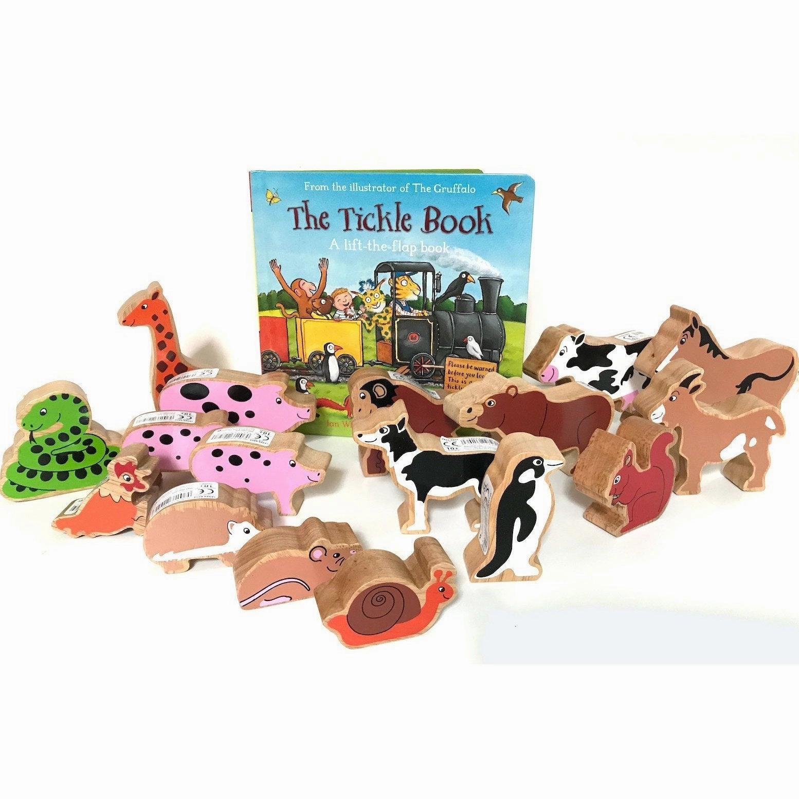 Tickle Book Story Sack with Lanka Kade Wooden Animals Pitch Recognition