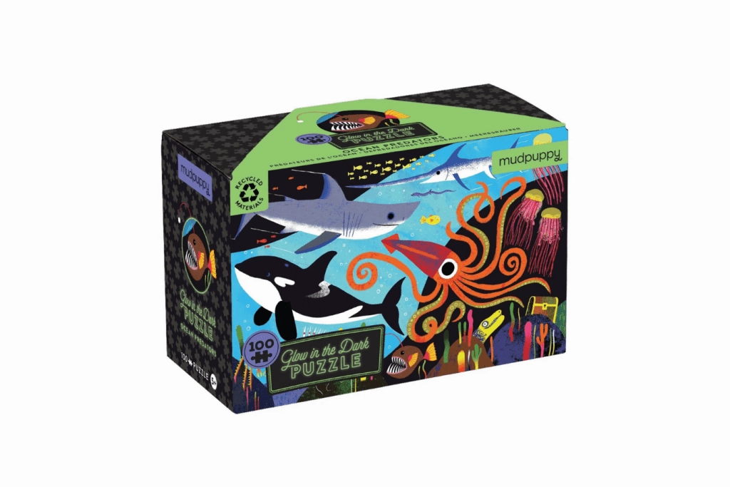 Accessibility Improve Ocean Predators 100 Piece Glow in the Dark Puzzle