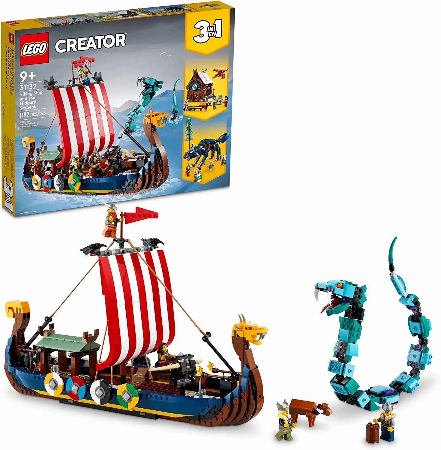 LEGO CREATOR 3in1 31132 Viking Ship and the Midgard Serpent Problem Solving