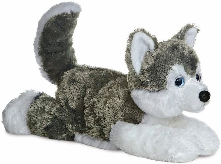 Imaginative Play AURORA 31453 Flopsie Husky Shadow, 12-Inch Soft Toy, Grey and White