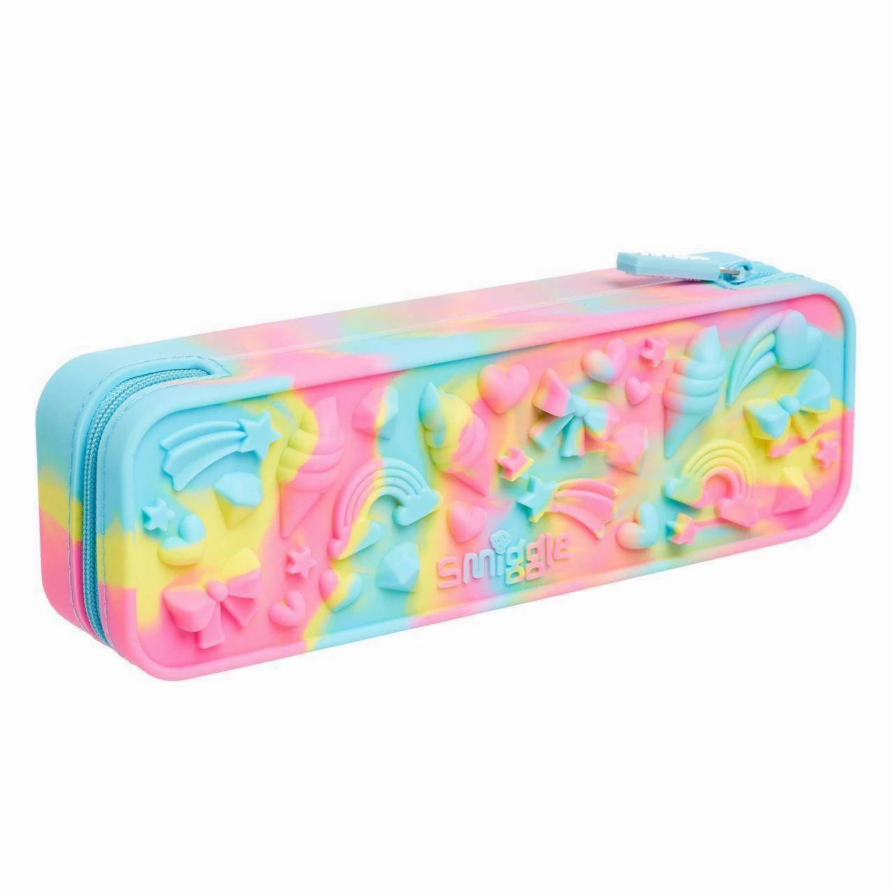 Cost Reduction Texture Mapping SMIGGLE Swirl Silicone Pencil Case - Blue