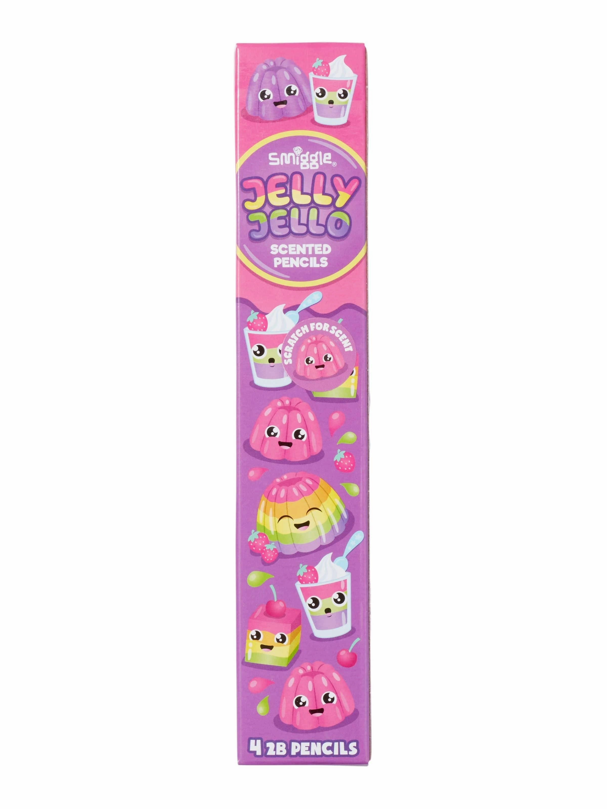 SMIGGLE Pencils x 4 Pack Scented With Eraser Top - Jelly Scent Plot Twist