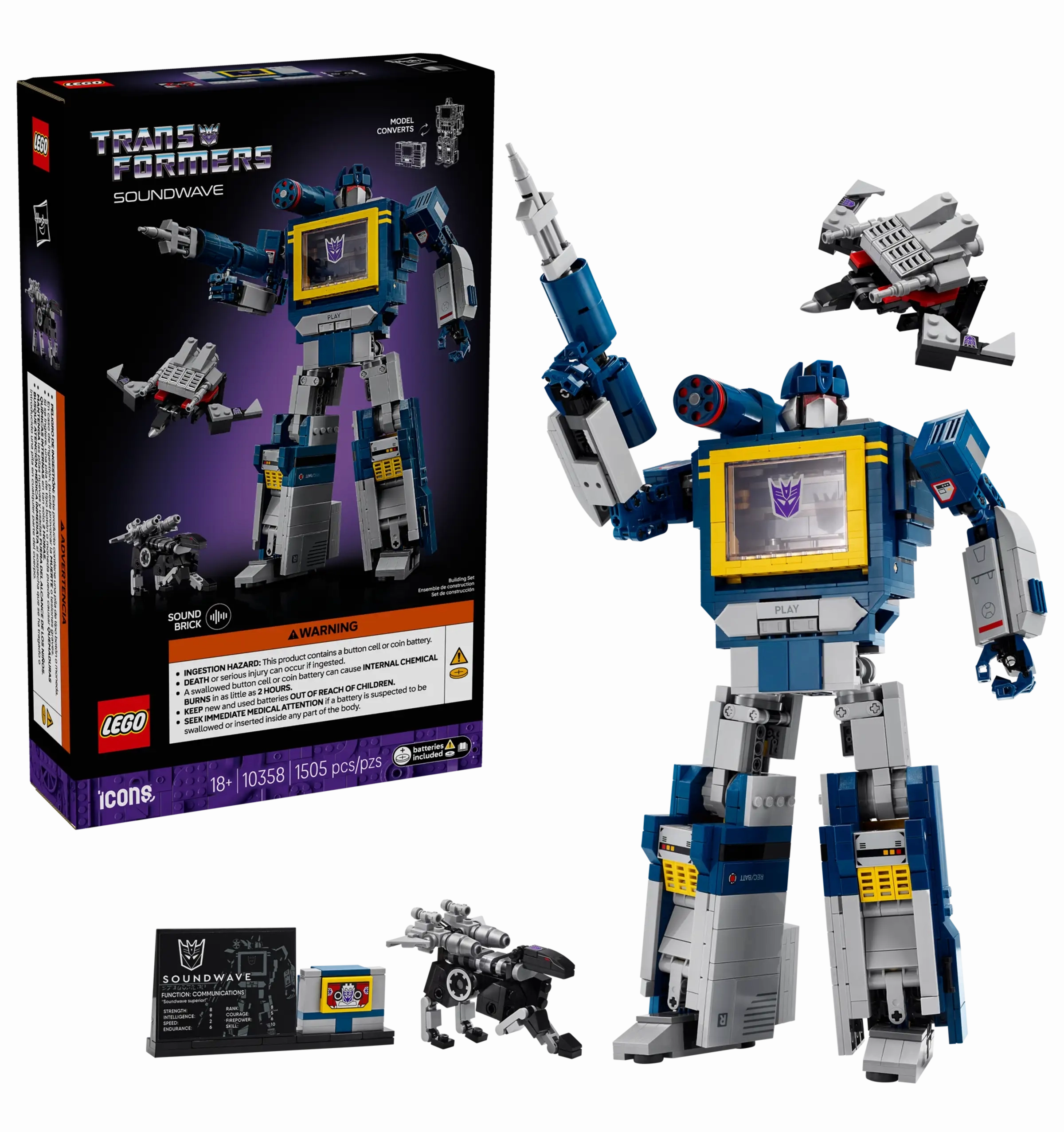 Architecture Plan LEGO ICONS 10358 Transformers: Soundwave