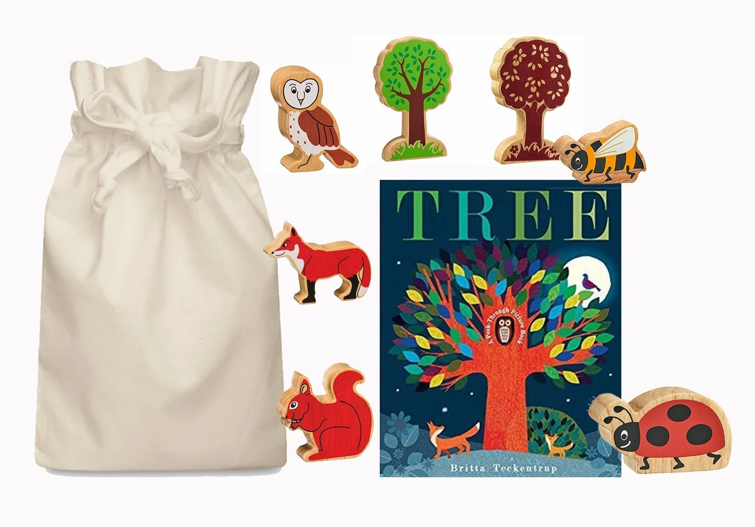 Tree and Woodland Animals Story Sack with Lanka Kade Trees and Animals GPS Tracker Forest Discovery