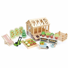 Artistic Creation Tenderleaf Toys Wooden Green House with Accessories