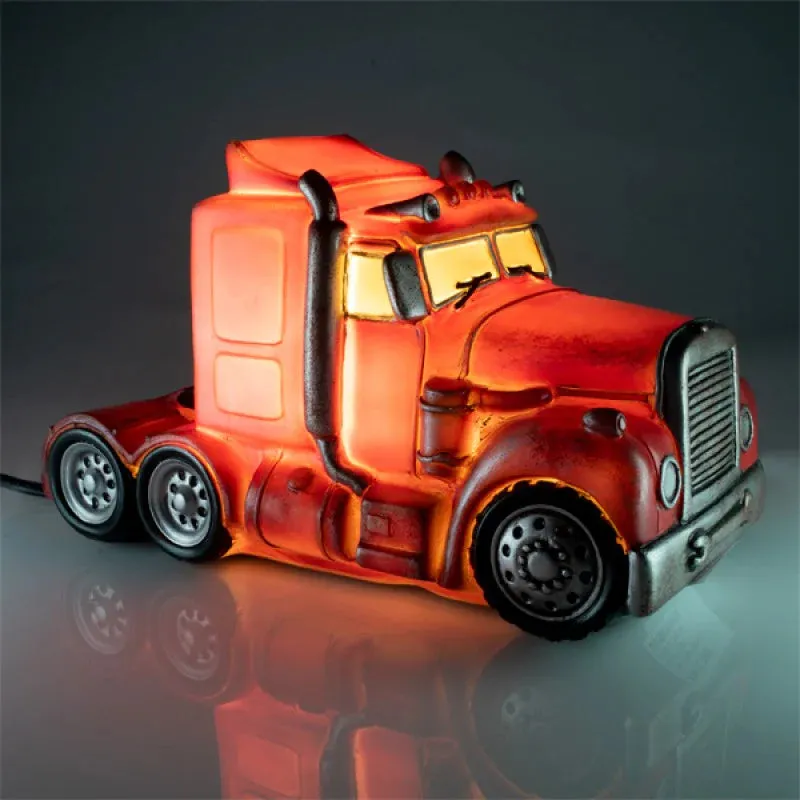 Truck Table Lamp Football Throw Artistic Creation