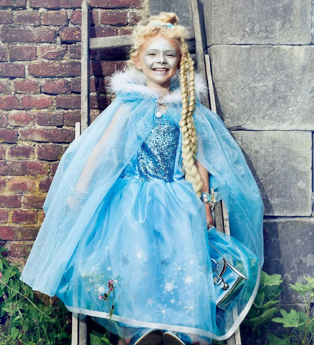 Ice Queen Costume Cape for Kids - Carnival & Festive Use  (3 sizes) Benchmark Set Strength Build