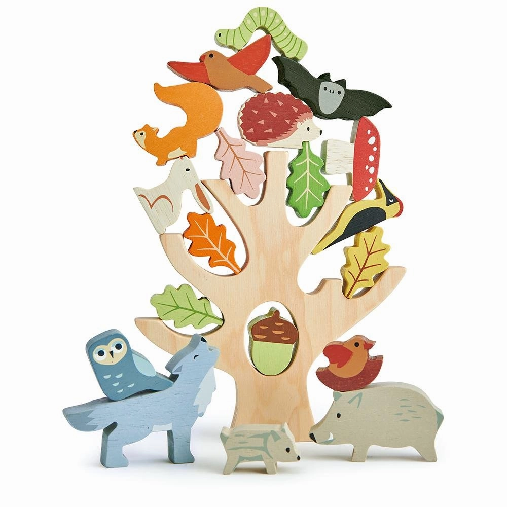 Tenderleaf Toys Wooden Stacking Forest Friends Biodiversity Cost Reduction