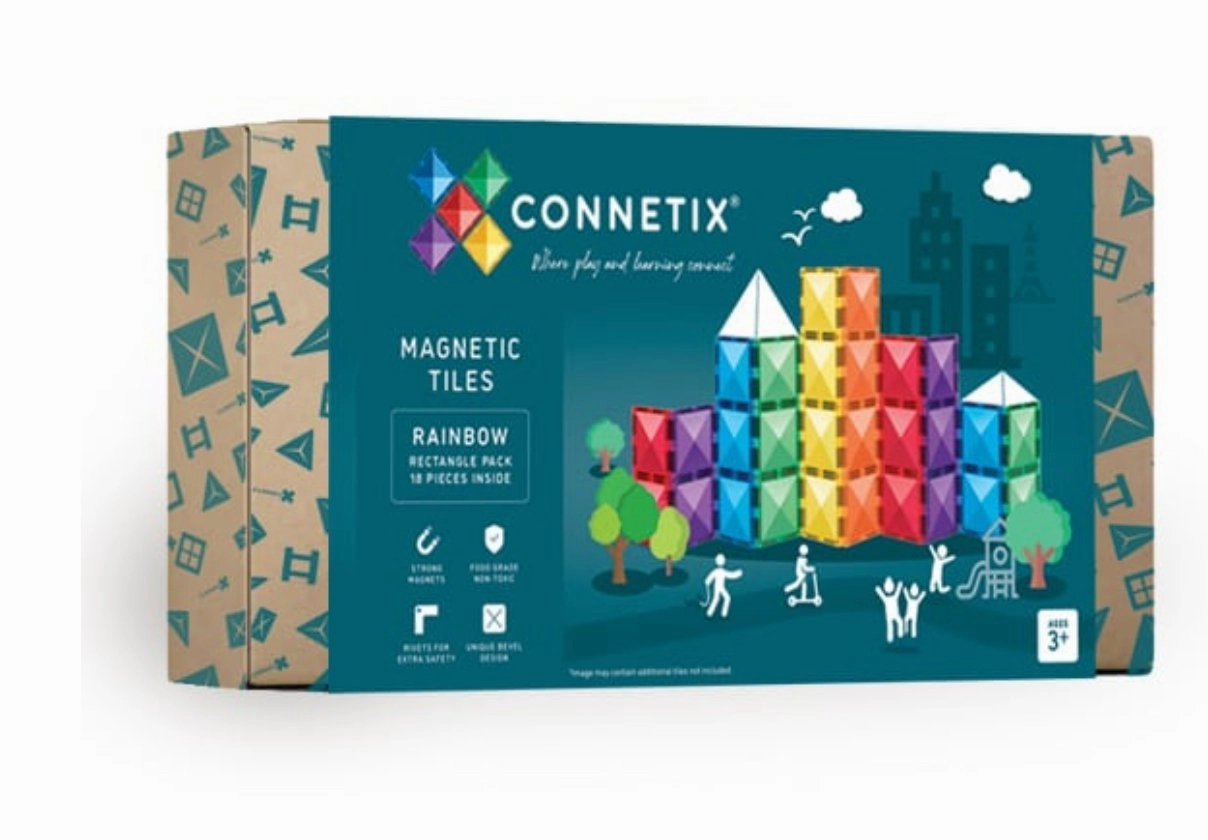 Connetix Rainbow Rectangle Pack 18 pc Forest Discovery