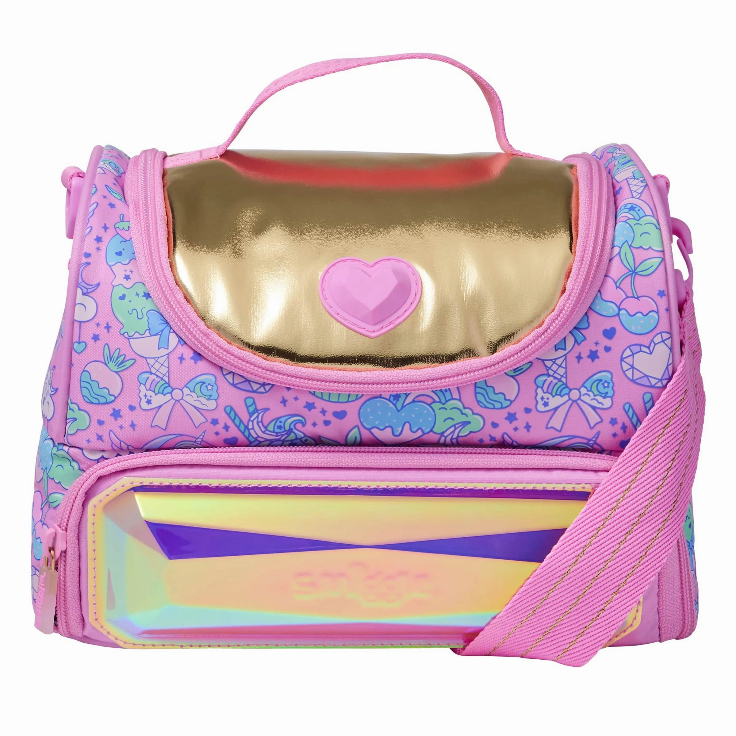 Smiggle Radiant Large Double Lunchbox With Strap Bird watching Baseball Bat