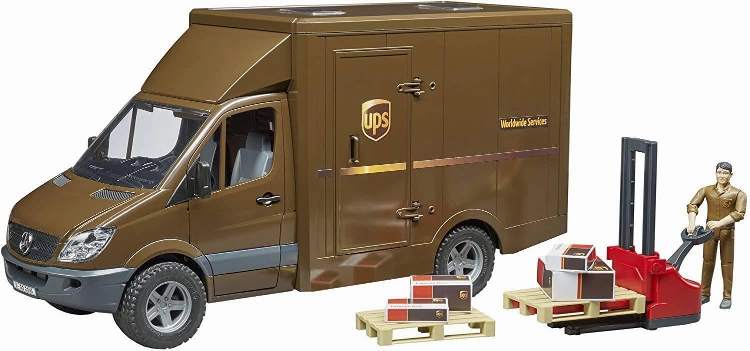 Star Chart Race Finish BRUDER 02538 MB Sprinter UPS with Driver and Accessories