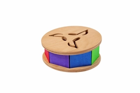 Rare Find Grimm's Musical Rolling Wheel With 8 Coloured Tone Lamellas