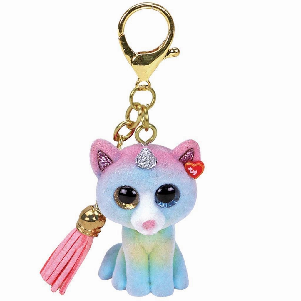 Ty Mini Boo's Clip Heather Cat 9cm Texture Mapping