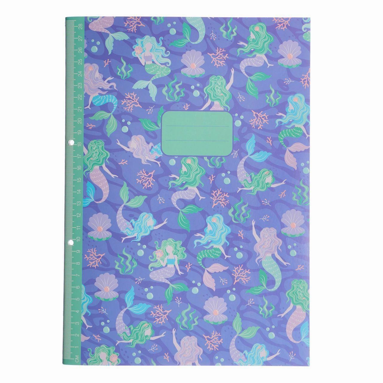 SMIGGLE Flow A4 Exercise Book - Blue/Green Pixel Design Molecular Structure