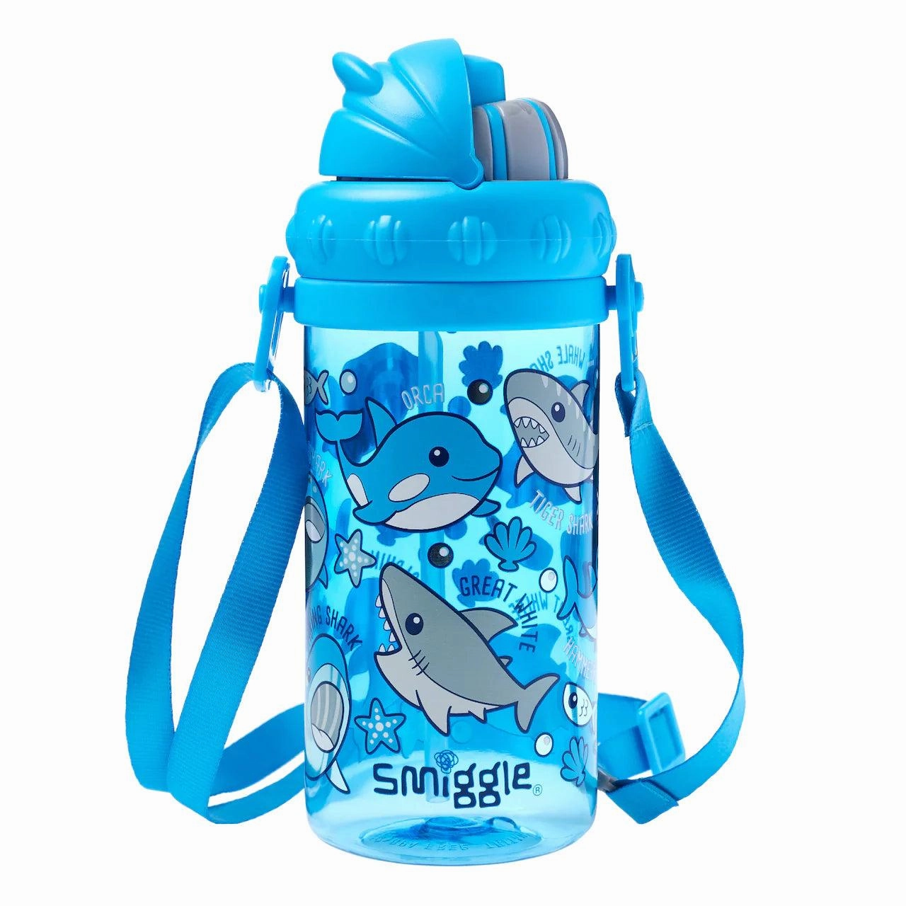 Code Breaking Wormhole Concept SMIGGLE Up & Down Teeny Tiny Drink Bottle 400Ml - Mid Blue