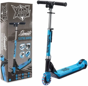 XOOTZ Kids Electric Scooter Folding with LED Light Up Wheel - Blue Geology Rock Award Receive