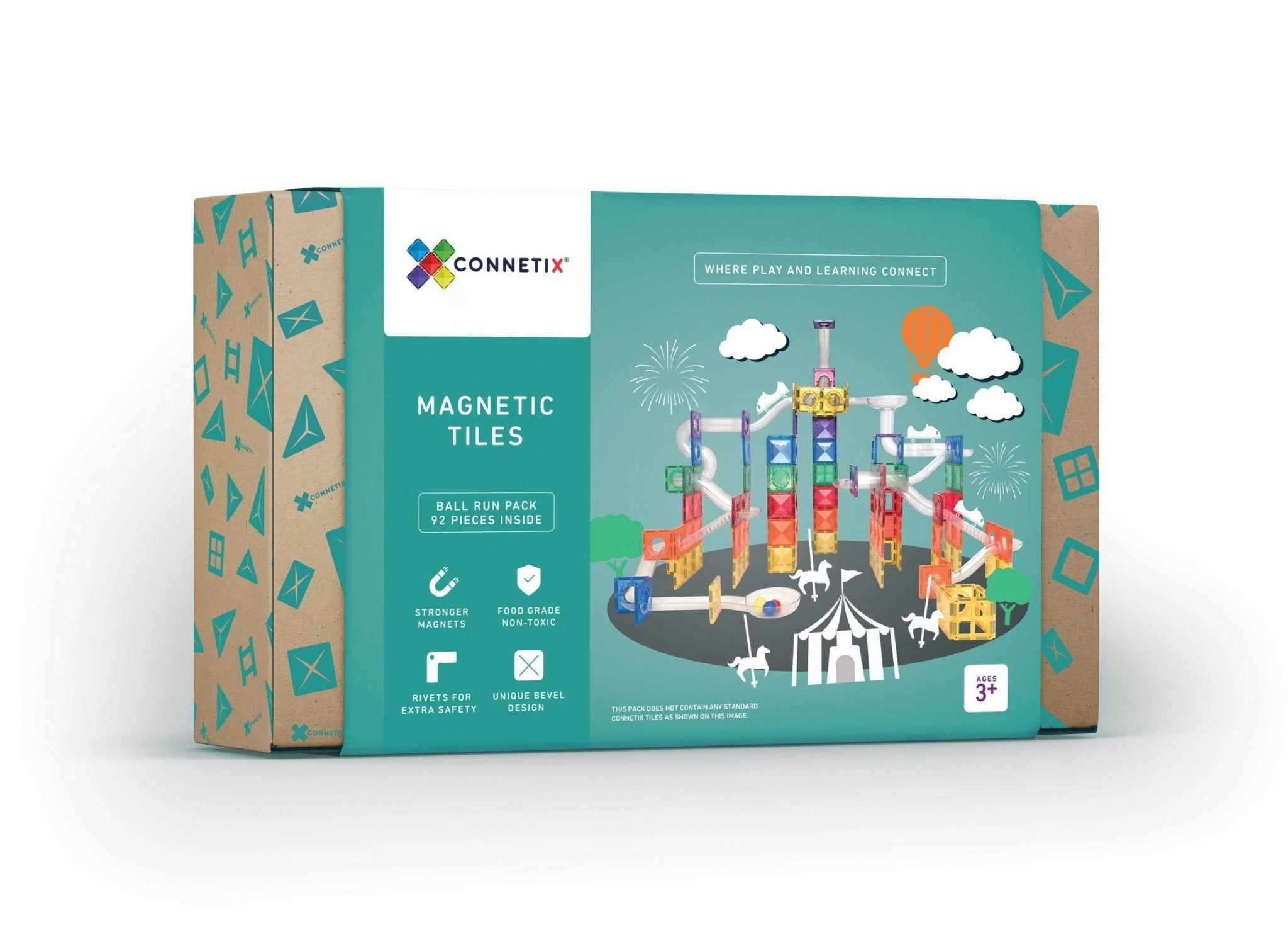 Parent Choice Connetix Tiles Magnetic Building Set - Rainbow Ball Run