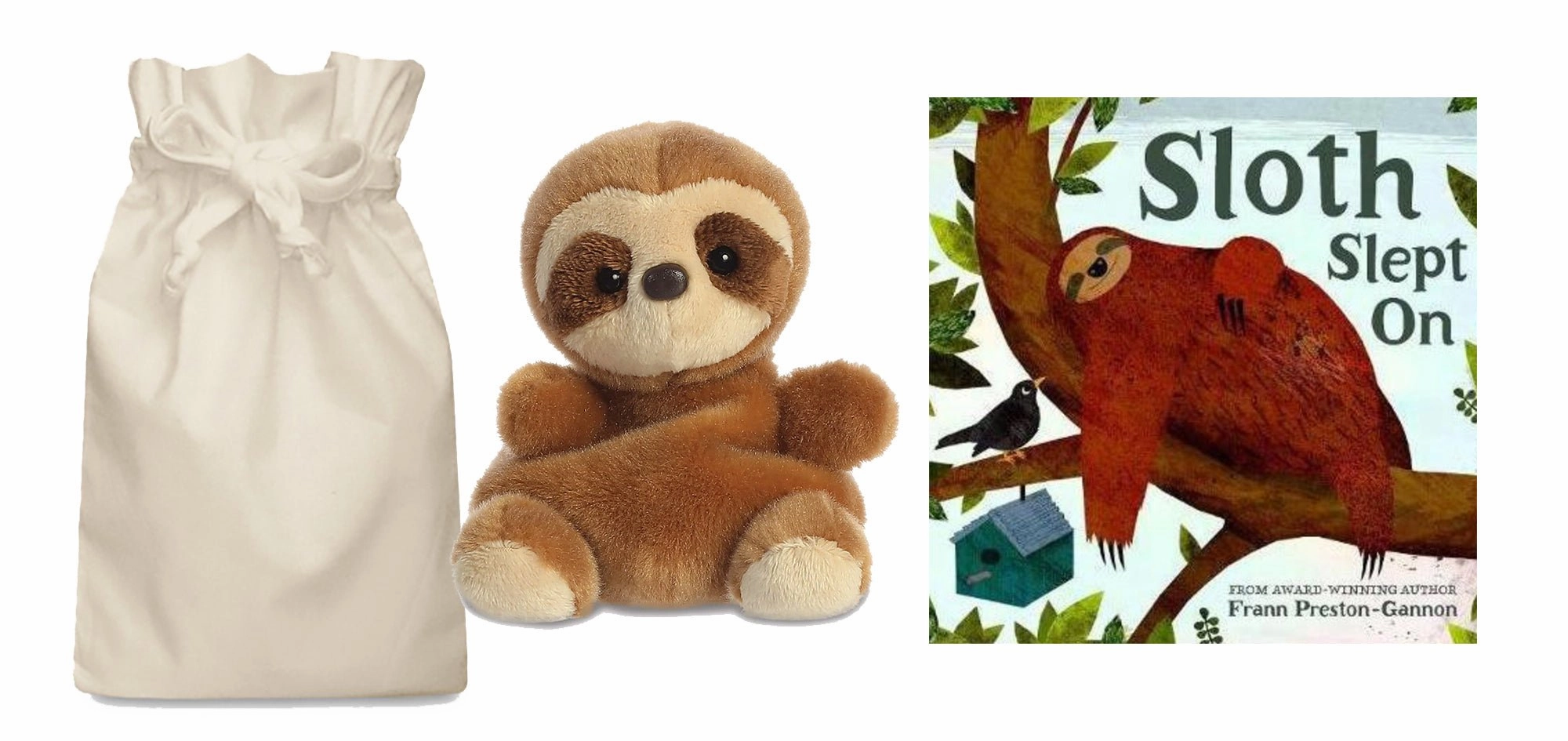 Space Adventure Painting Set Sloth Slept On Story Sack with Aurora Sloth Soft Toy